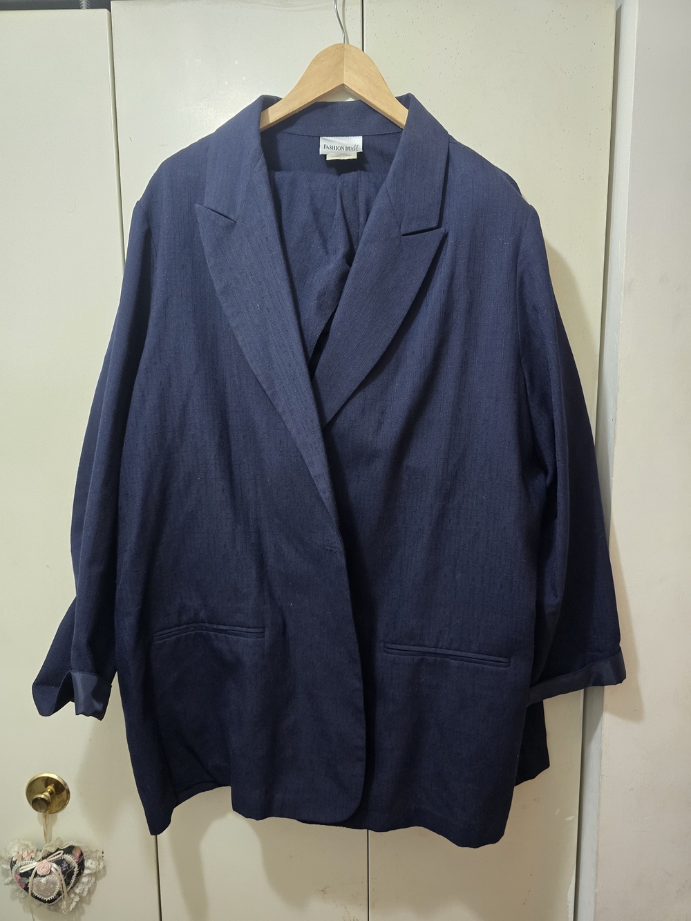 Fashion Bug Navy Oversized Blazer Jacket And Pants Set